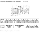 C-100 sanitary tri-clamp centrifugal pump